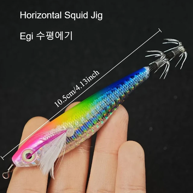 10 piezas Set Egi Horizontal 10.5cm, Jig de · Señuelos