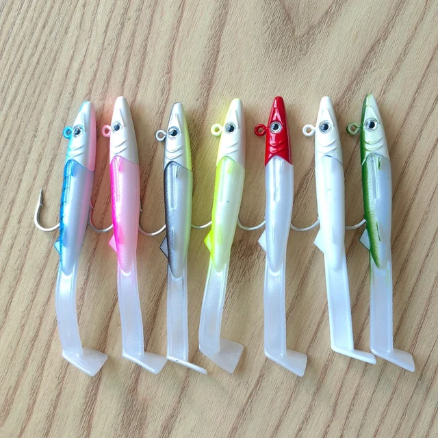 2 piezas de cebo de pesca de silicona con · Señuelos