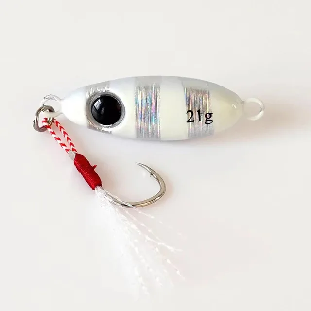 6 señuelos de pesca de jigging de micro metal · Señuelos