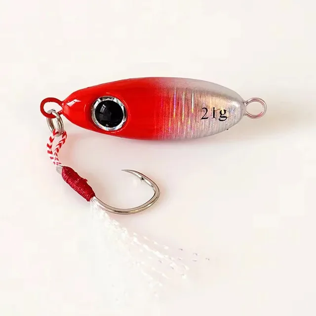 6 señuelos de pesca de jigging de micro metal · Señuelos