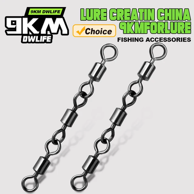 Accesorios de pesca giratorios de tres juntas para minutería