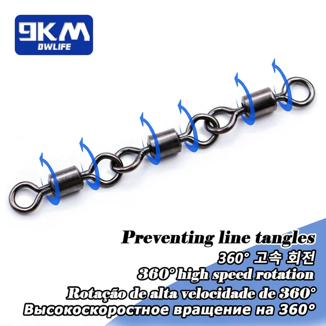Conectores para accesorios de pesca giratorios