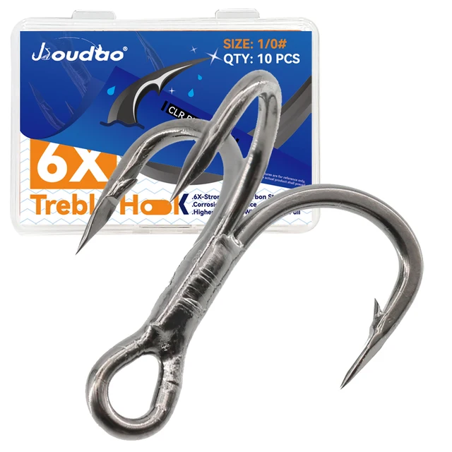 Anzuelo triple de pesca 6x