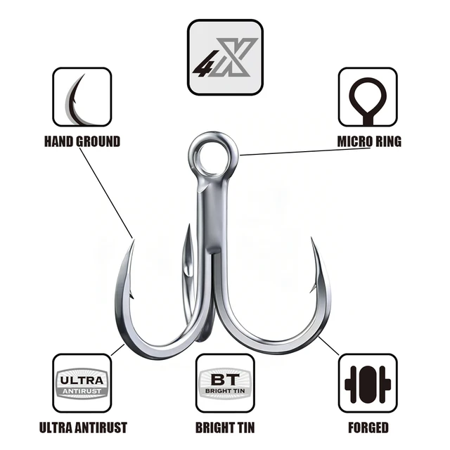 Anzuelos de Pesca BKK Raptor-Z 6071, 4 Veces · Anzuelos