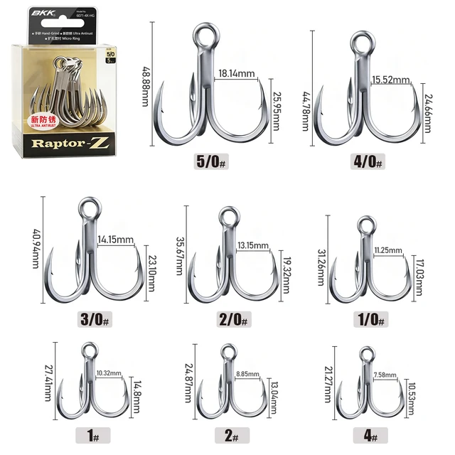 Anzuelos de Pesca BKK Raptor-Z 6071, 4 Veces · Anzuelos