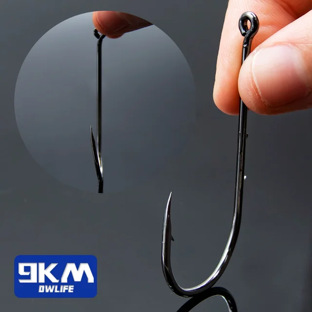 Anzuelos de pesca con soporte para cebo de 9KM, · Anzuelos