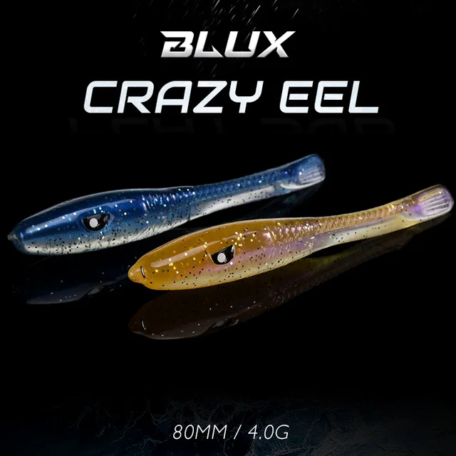 BLUX Crazy Anguila 80mm 8 unids/bolsa señuelo · Señuelos