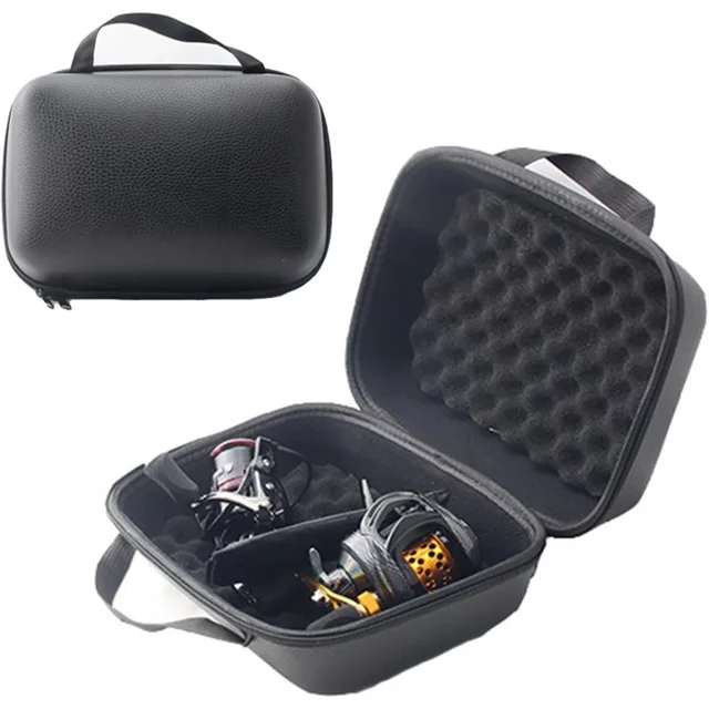 Bolsa de transporte resistente para carretes de pesca, 3 fundas