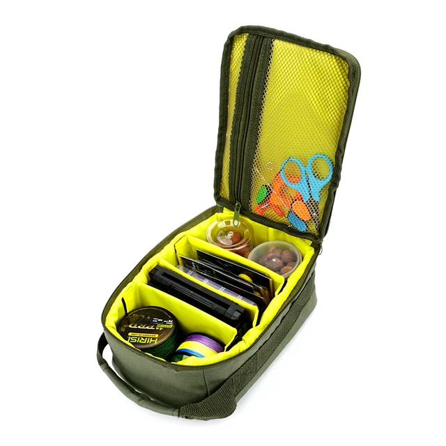 Bolsa impermeable ajustable para carrete y accesorios de pesca