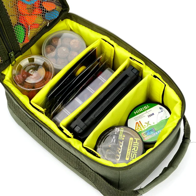 Bolsa impermeable ajustable para carrete y accesorios de pesca