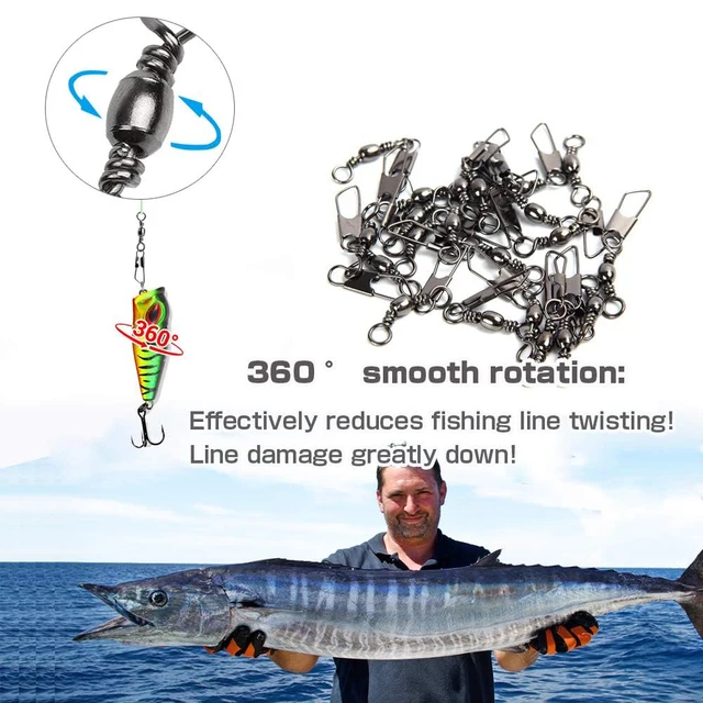 Broches de acero inoxidable resistentes para pesca en agua salada