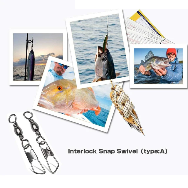 Broches de acero inoxidable resistentes para pesca en agua salada