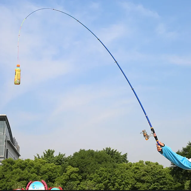 Caña telescópica de carbono ajustable 1,5-3M para pesca nocturna