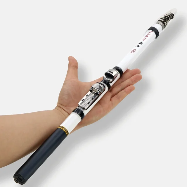 Caña telescópica de carbono para pesca en roca, spinning y fly