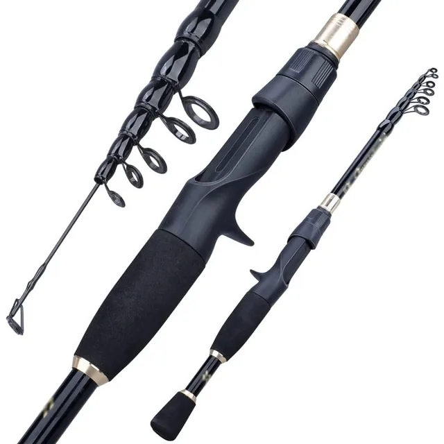 Cañas de pesca telescópicas ligeras resistentes para spinning y casting