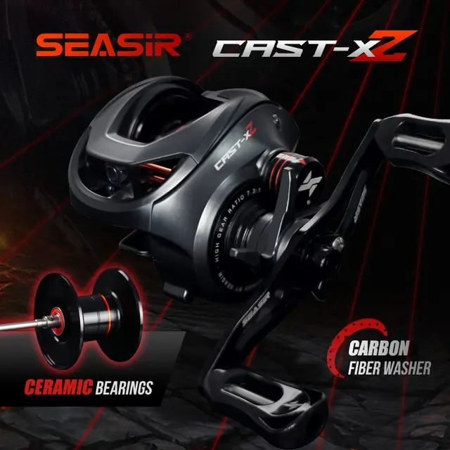 Carrete de Pesca Baitcasting Rodamiento Cerámico