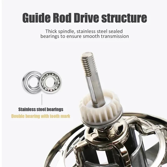 Carrete de Pesca Giratorio 25KG Acero Inoxidable Agua Salada Dulce