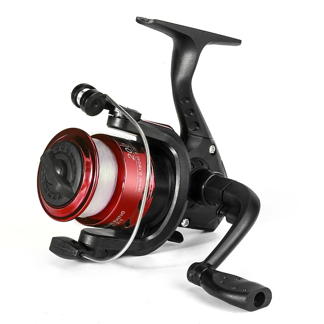 Carrete de Pesca Giratorio 5.2:1 con Sedal y Señuelo Incluidos