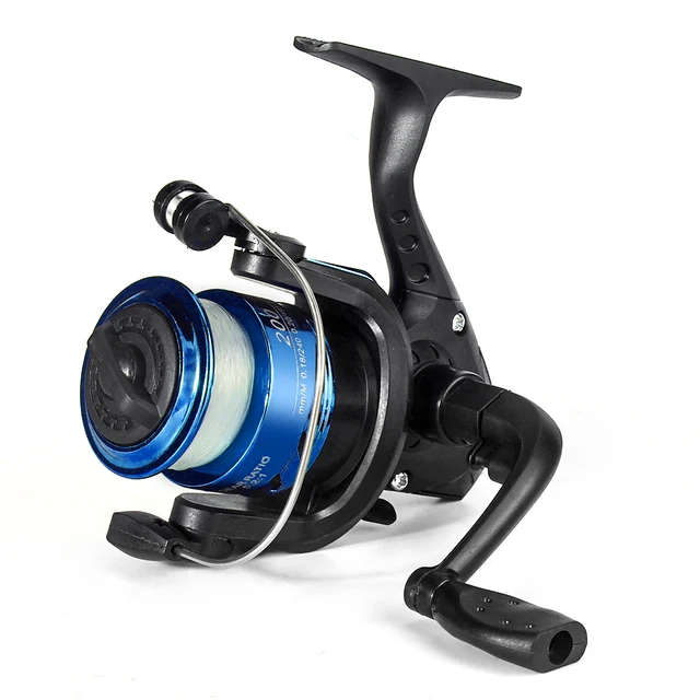 Carrete de Pesca Giratorio 5.2:1 con Sedal y Señuelo Incluidos