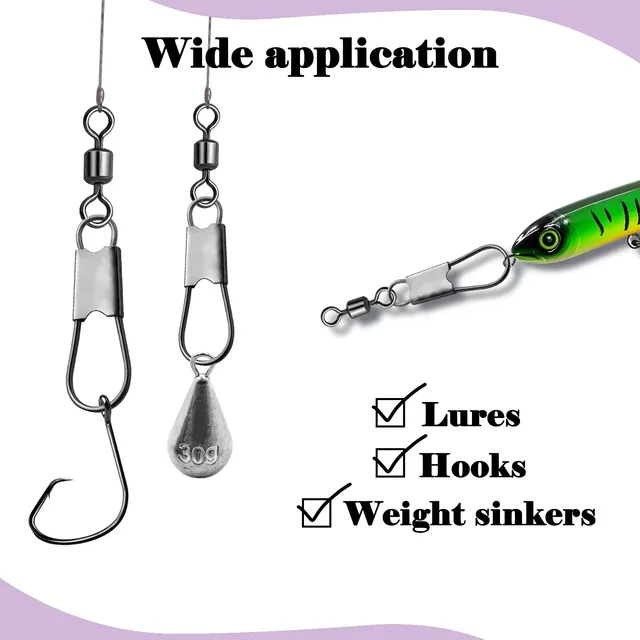 Montajes de pesca con conectores giratorios