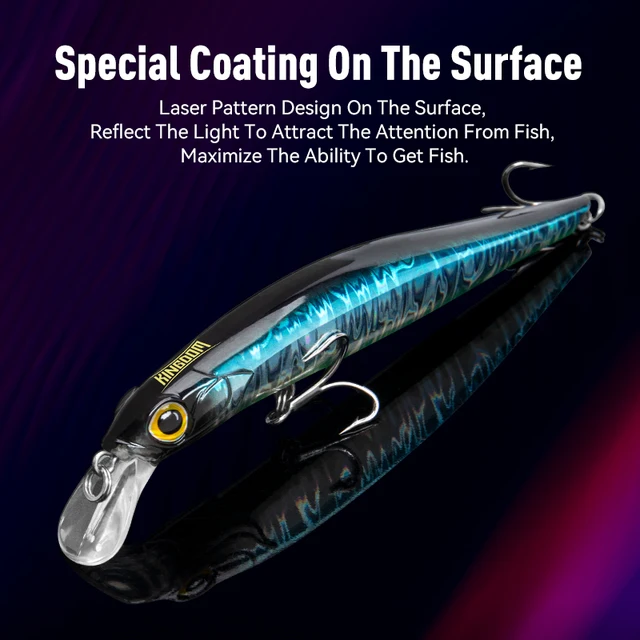 Crankbait de Agua Salada, Wobblers con Acción Realista