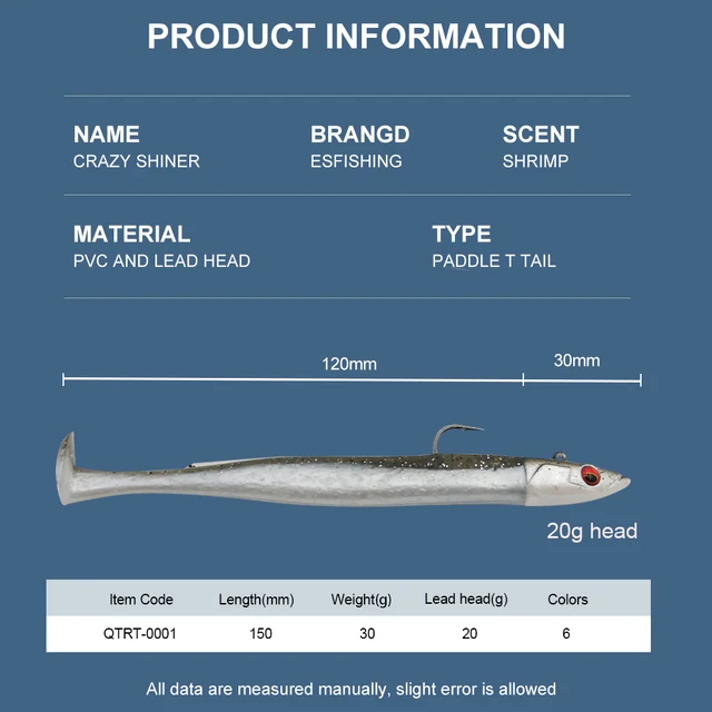 ESFISHING Señuelos de Pesca Suaves Leurre · Señuelos