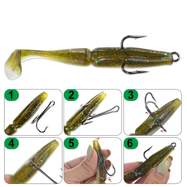 FTK 20 piezas anzuelos de pesca anzuelos dobles · Anzuelos