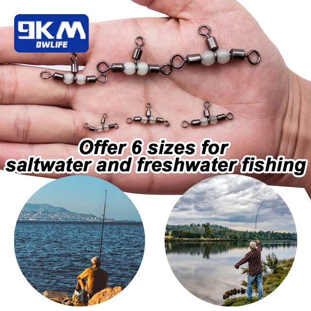 Equipamiento de pesca para minutería y giratorios de 3 vías