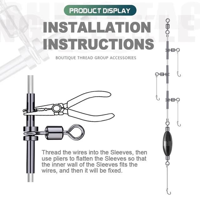 Giratorios de 3 vías para pesca con línea y emergillones