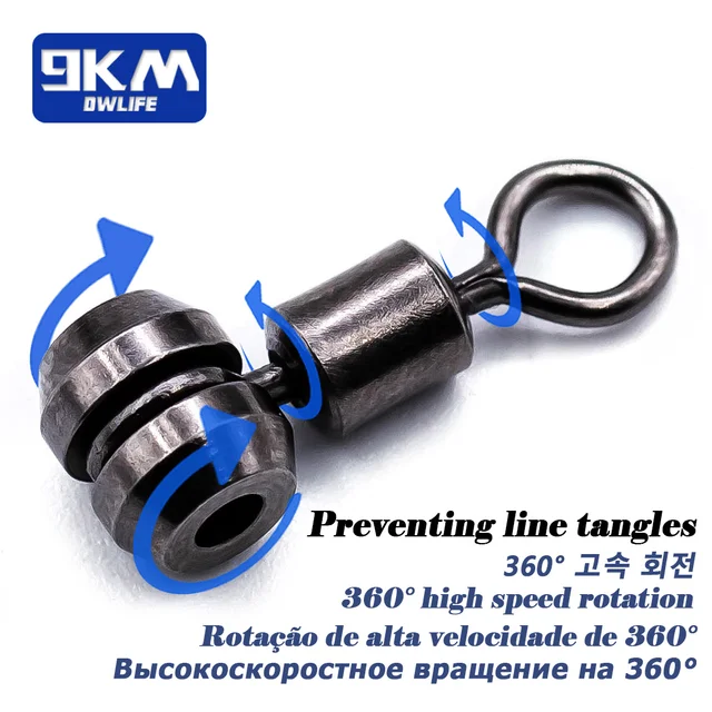 Accesorios para giratorios de pesca para la minutería