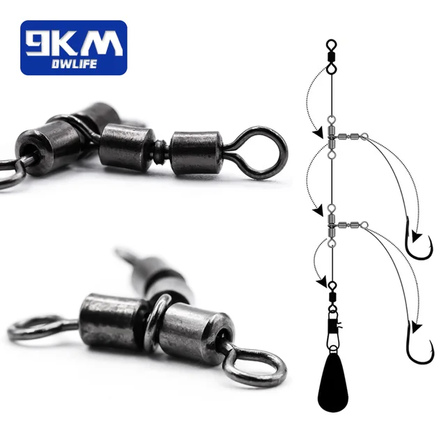 Giratorios de pesca de 3 vías, 15 ~ 30 Uds., · Minutería
