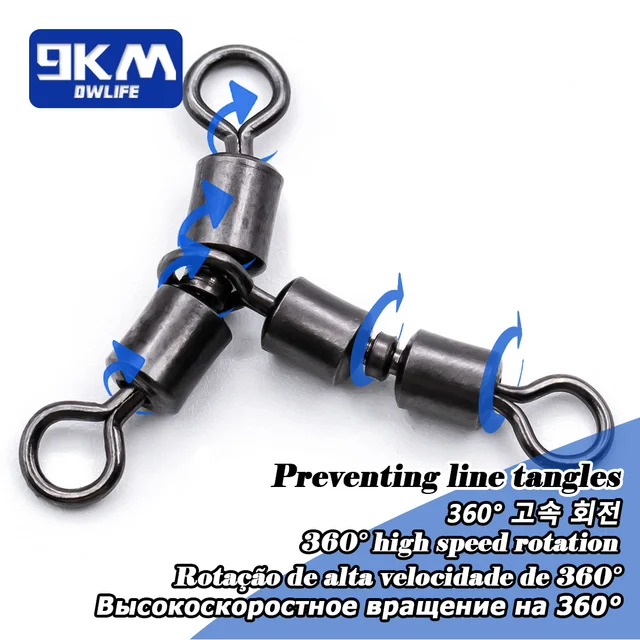 Giratorios de pesca de 3 vías, 15 ~ 30 Uds., · Minutería