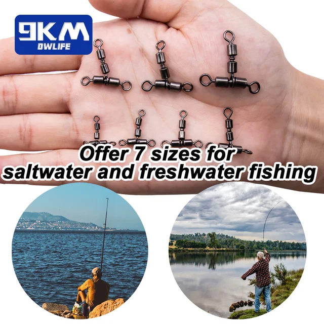 Giratorios de pesca de 3 vías, 15 ~ 30 Uds., · Minutería