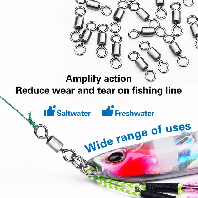Giratorios de Pesca Premium: Anillos de Acero Inoxidable y Anzuelos para Acciones Perfectas
