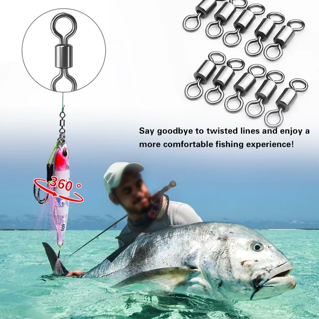 Giratorios de Pesca Premium: Anillos de Acero Inoxidable y Anzuelos para Acciones Perfectas