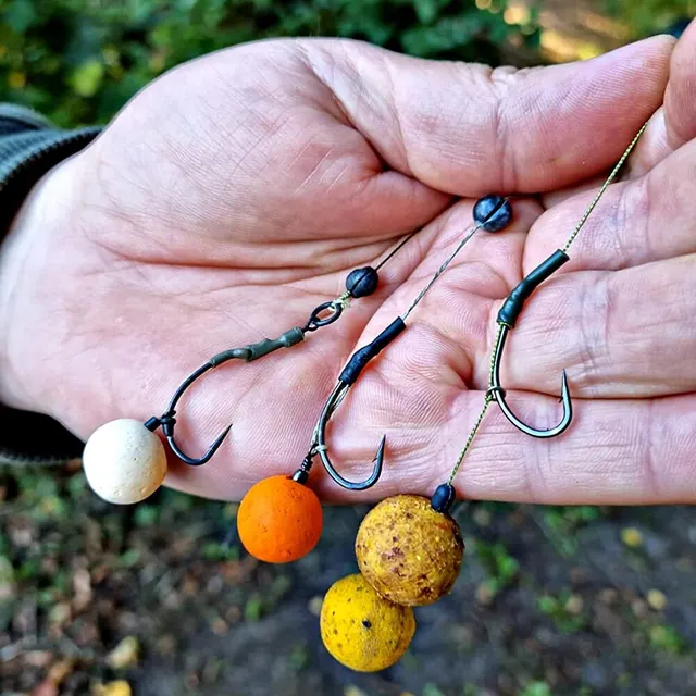 Hirisi-anzuelos de pesca de carpa, 50 Uds., · Anzuelos