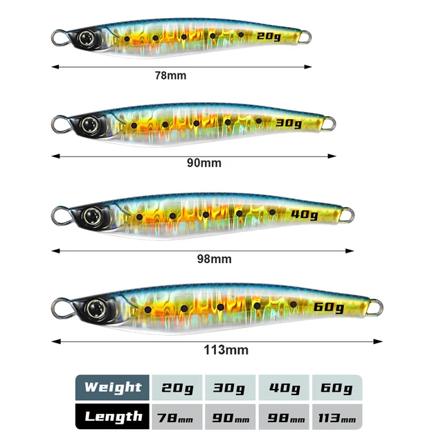 JIGGING PRO Jugulo Jig 15g 20g 30g 40g 60g Jig · Señuelos
