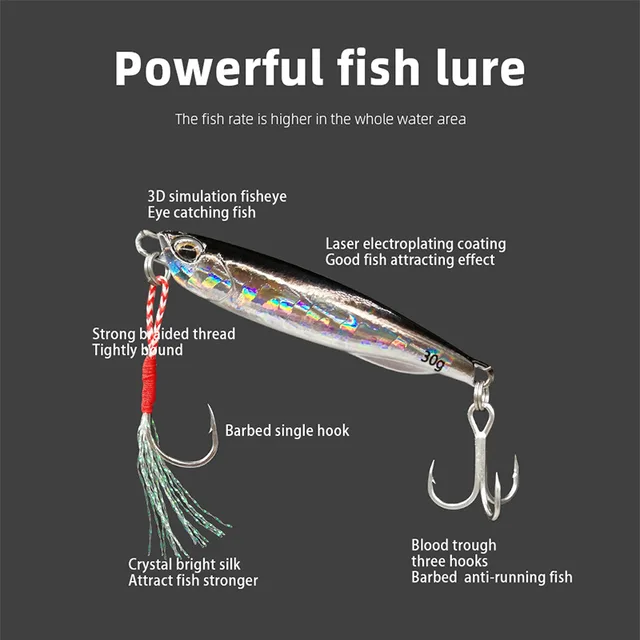 Jigging-señuelo de pesca de lubina Artificial, · Señuelos