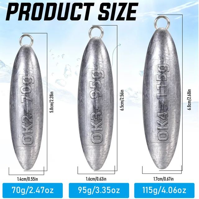 Equipo de pesca con plomos de 70g