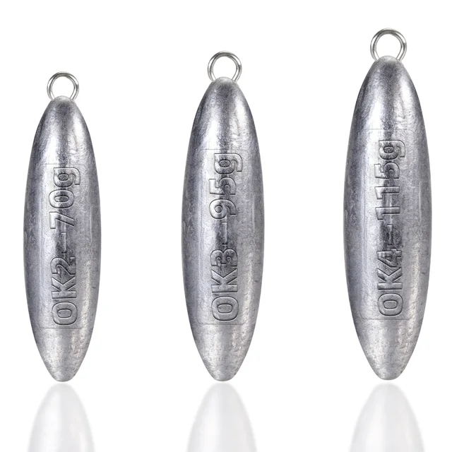 Juego de 8 plomos de pesca para surfcasting