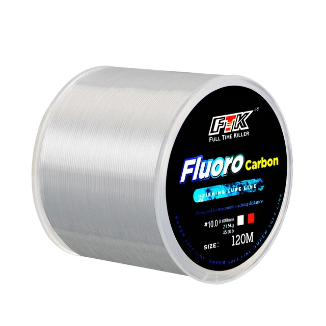 Línea de pesca con revestimiento de fluorocarbono