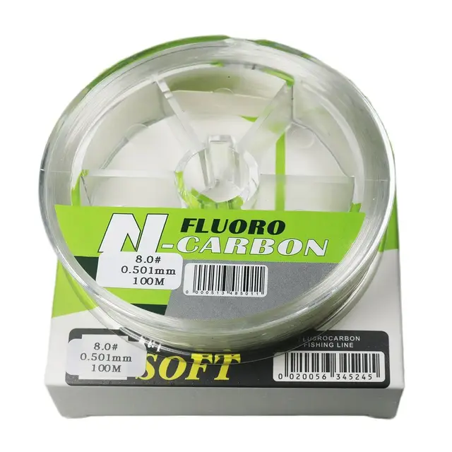Línea de pesca de fluorocarbono 100% de 100M, · Líneas de pesca