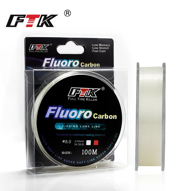 Línea fluorocarbono para pesca precisa y deportiva