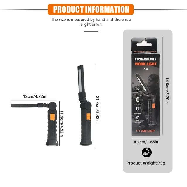 Linterna recargable por USB para pesca