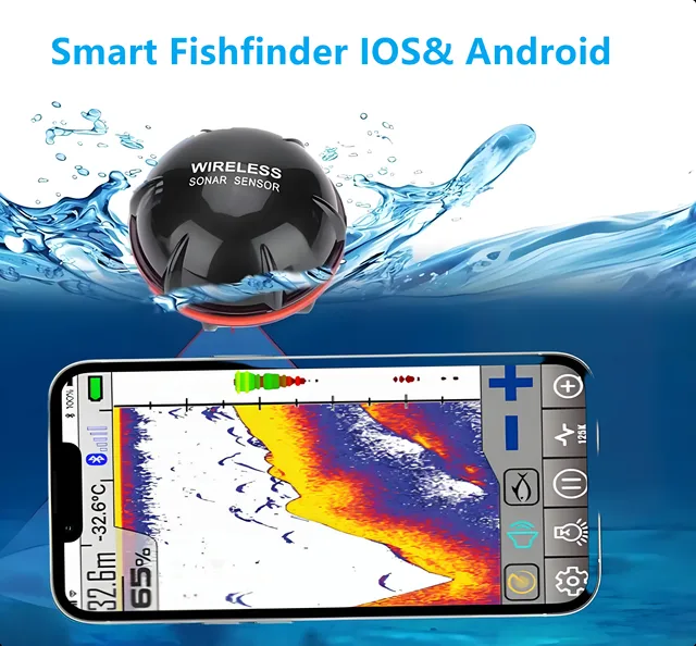 Localizador de peces inalámbrico con sonar portátil