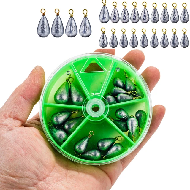 Plomos de pesca en forma de lágrima para línea de captura