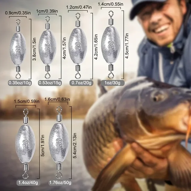 Plomos de Pesca Trolling Acción Rápida Esmerillón Doble