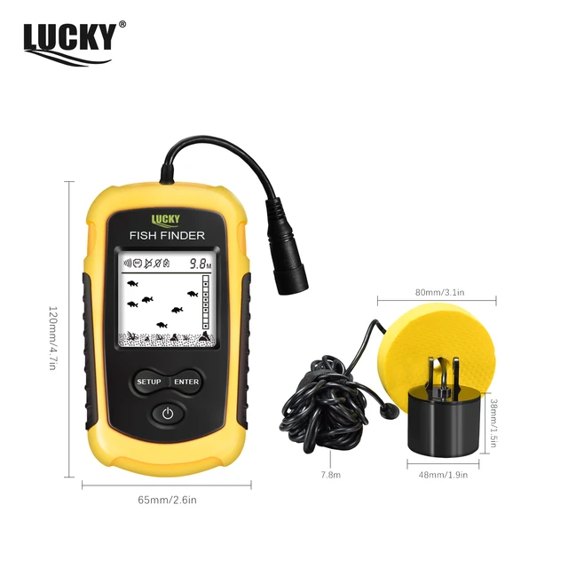 Portátil Pescador de Hielo con Sonar y Transductor de 0.7 a 100m
