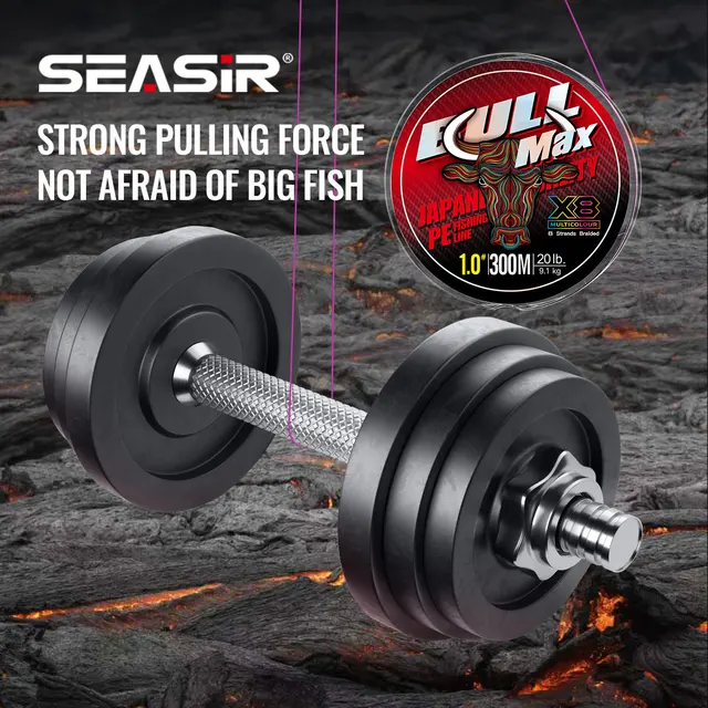 Seasir Bull Max X8 hilo de pescar multicolor · Líneas de pesca