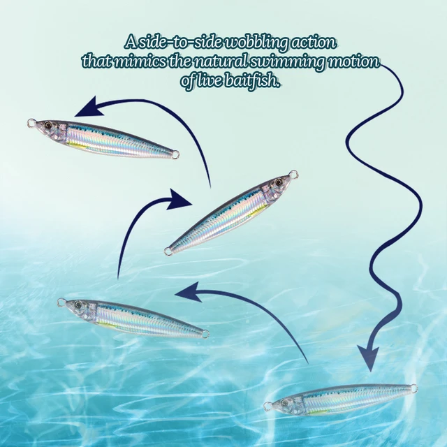 Señuelo de Metal de Hundimiento Rápido para Pescar en Agua Salada